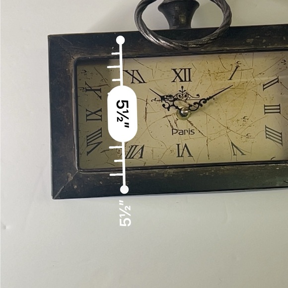 Antique looking Mantel Or Wall Clock 10x6x2 - Picture 8 of 9